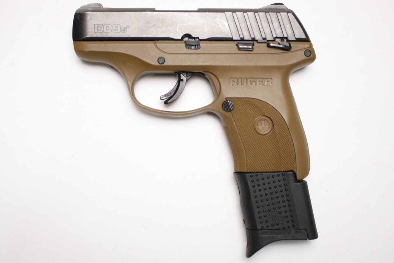 RUGER EC9S 9MM Used Police Trade-in Pistol with Dark Earth Cerakote Frame